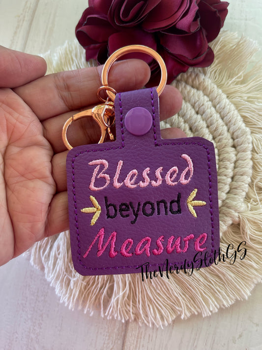 Blessed Beyond Measure Keychain