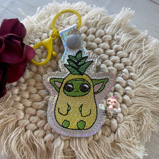 Pineapple Green Baby Keychain