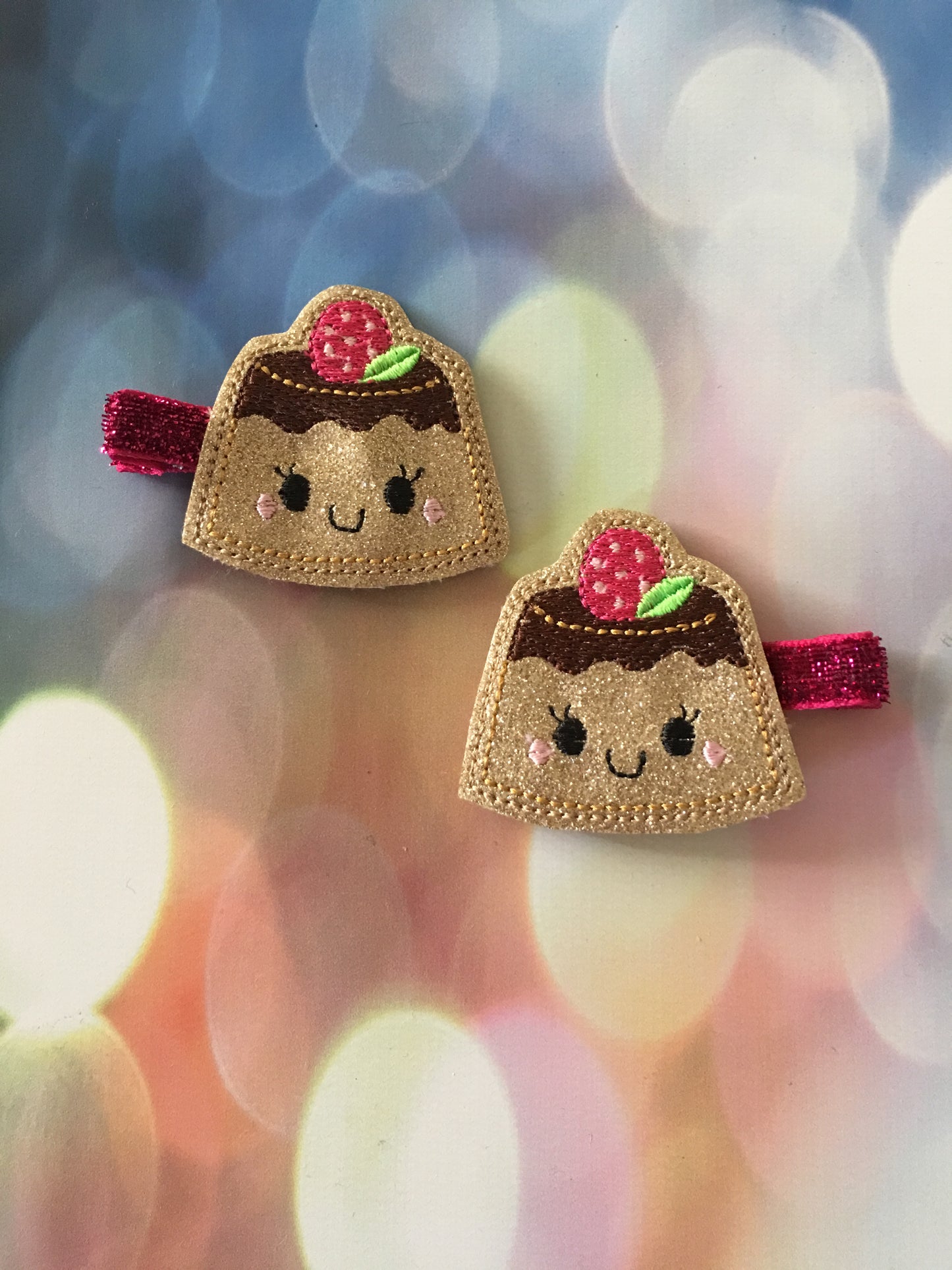 Fancy Flan Hair Clippies