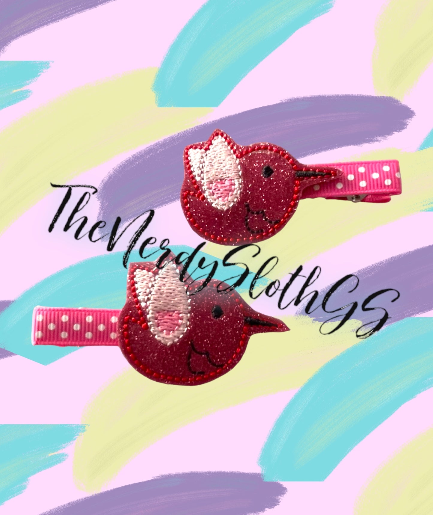 Hummingbird love Hair Clipppies