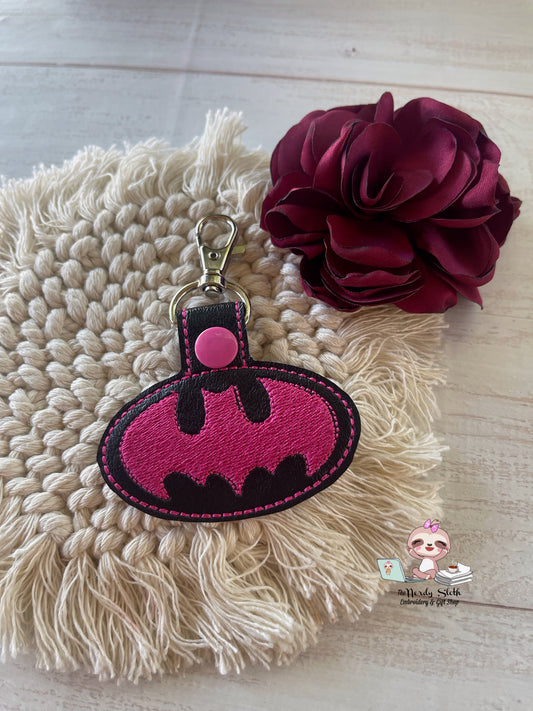 Bat Symbol Hot pink Keychain