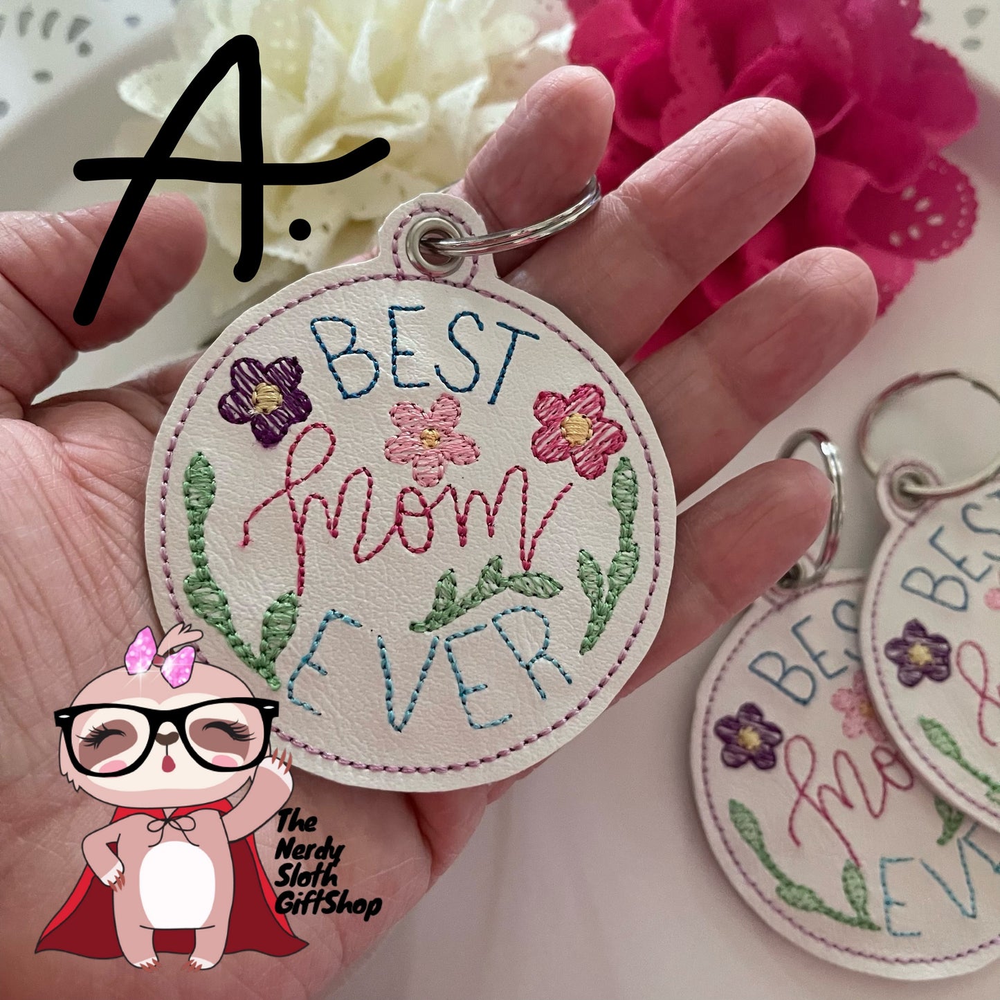 BEST Mom EVER Keychain | KeyFob