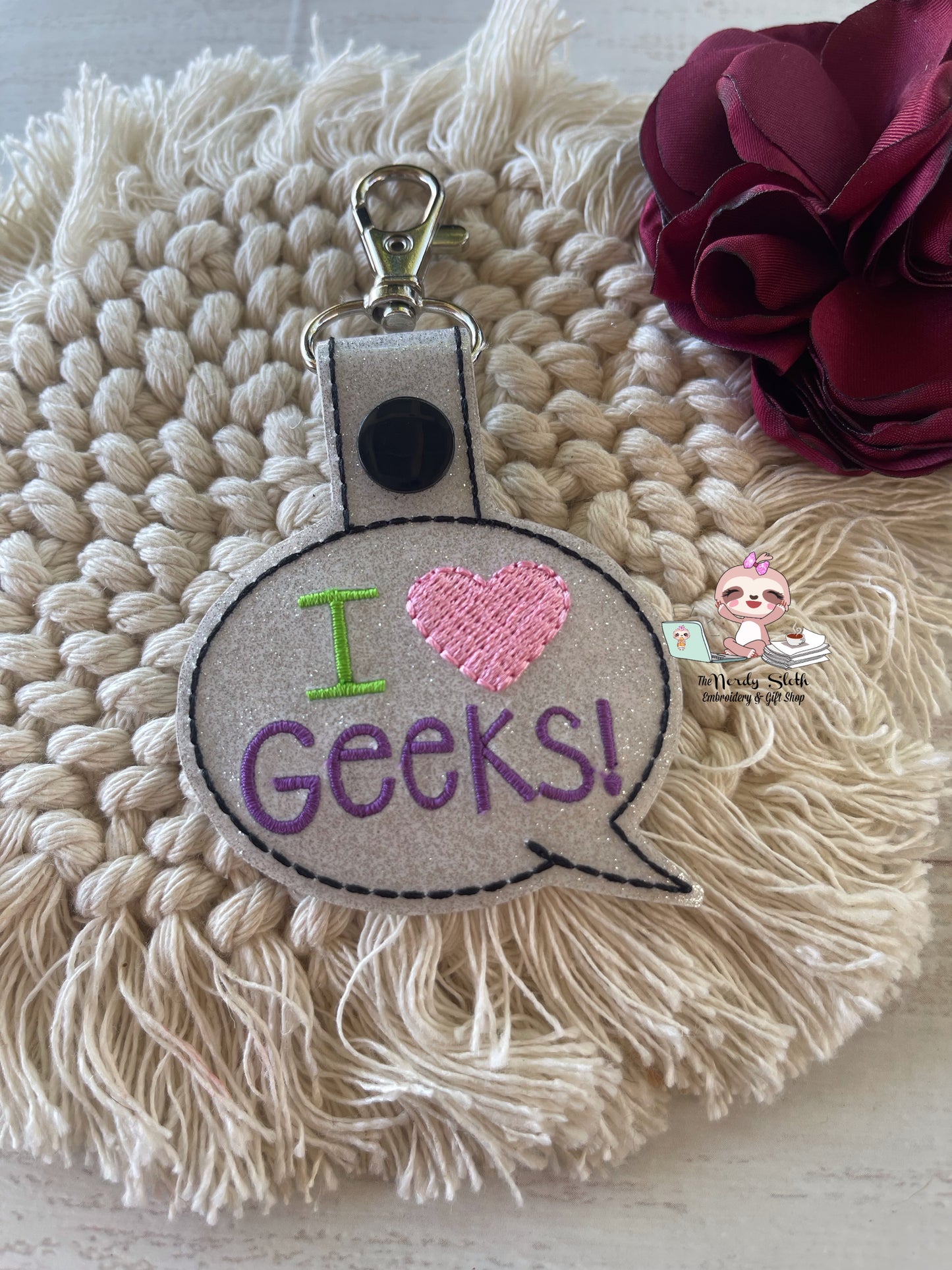 I Heart Geeks! Keychain