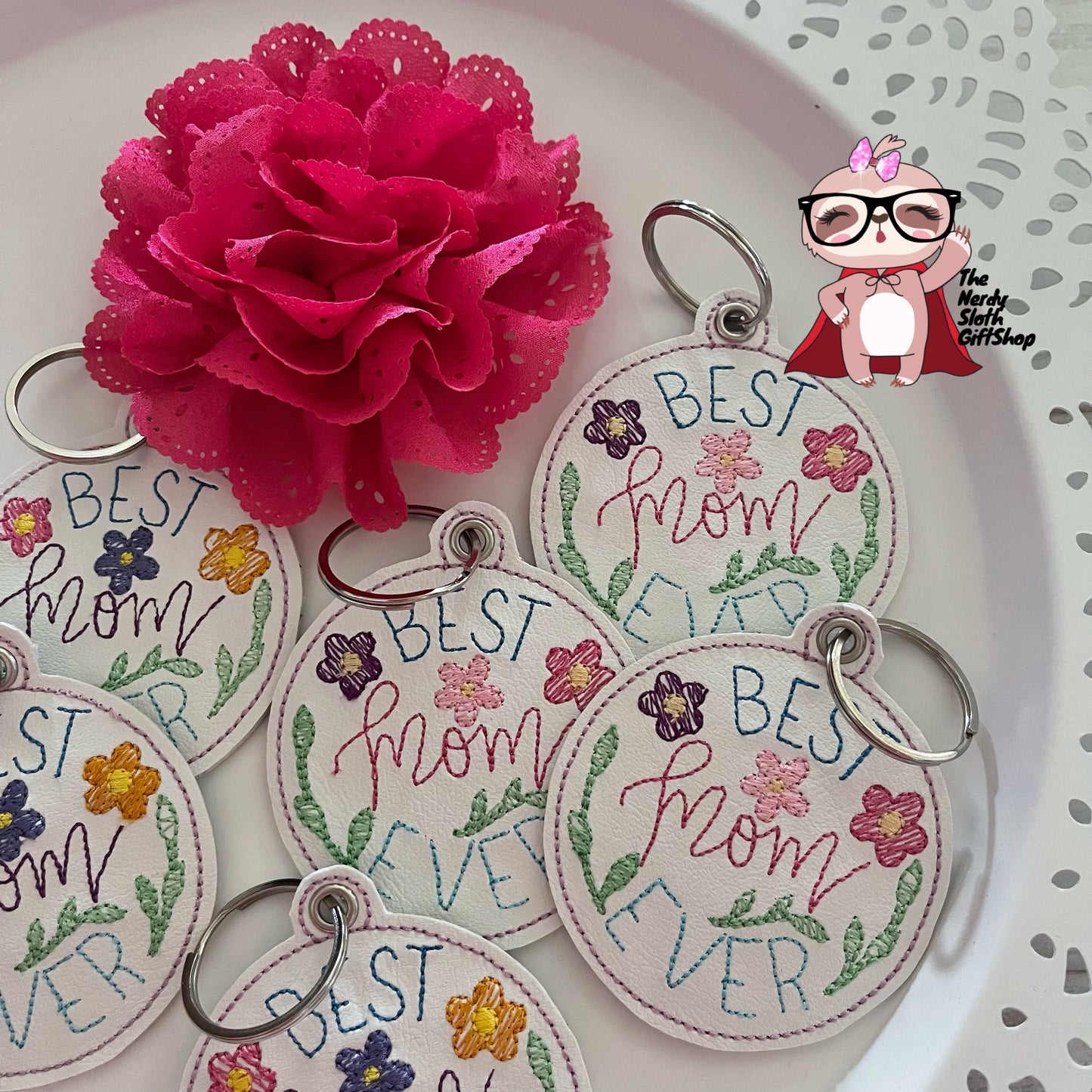 BEST Mom EVER Keychain | KeyFob