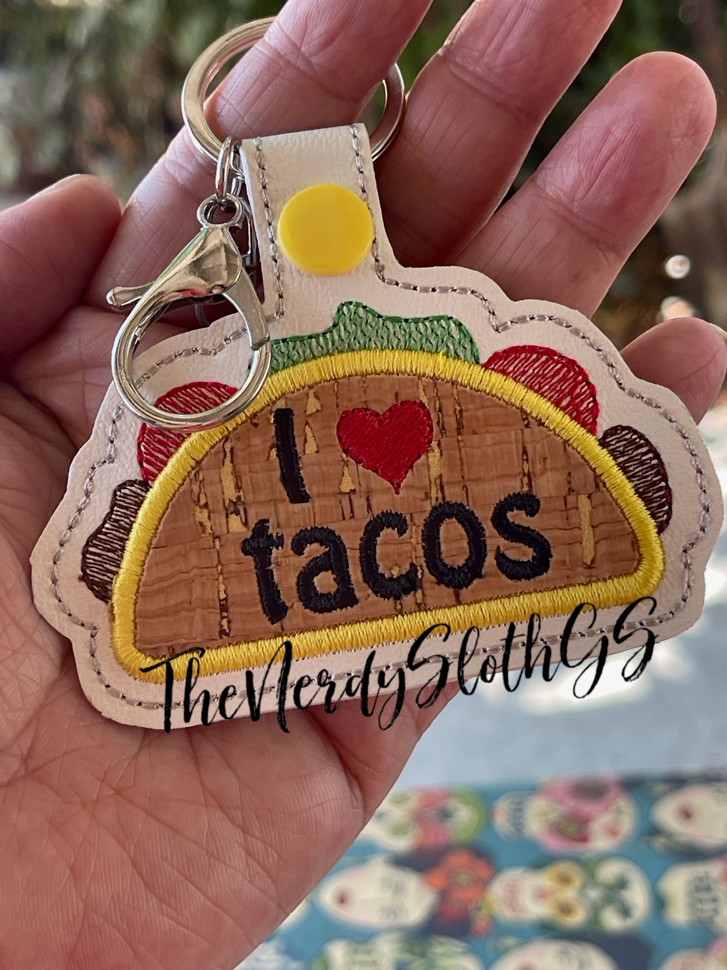 I Heart Tacos Keychain