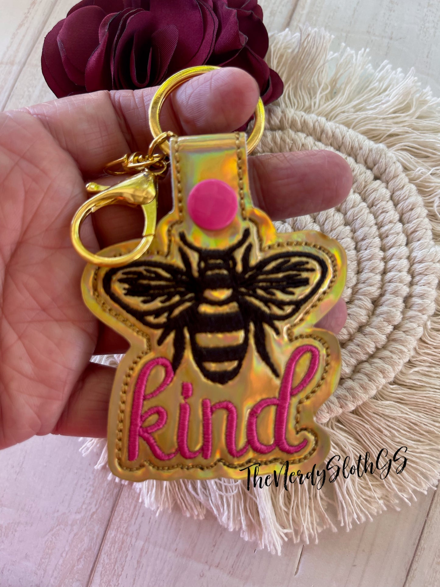 Bee Kind Key Chain bag tag