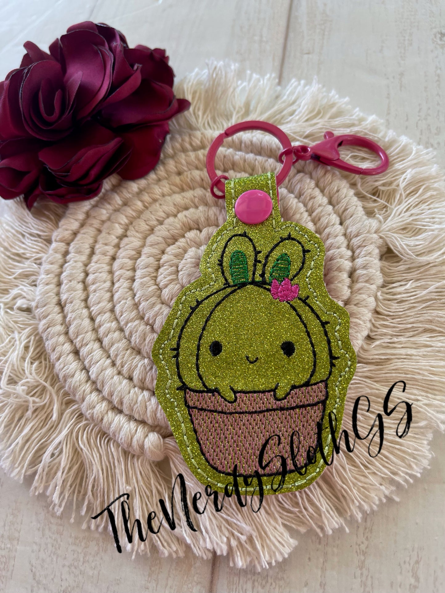 Cactus Bunny Keychain