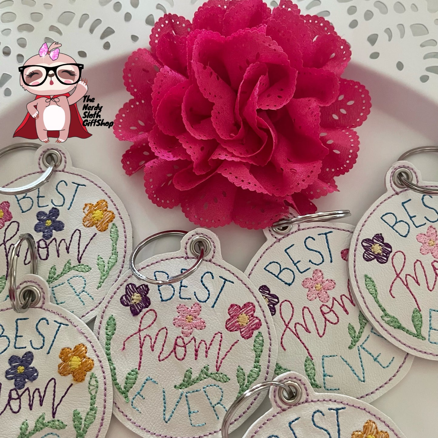 BEST Mom EVER Keychain | KeyFob