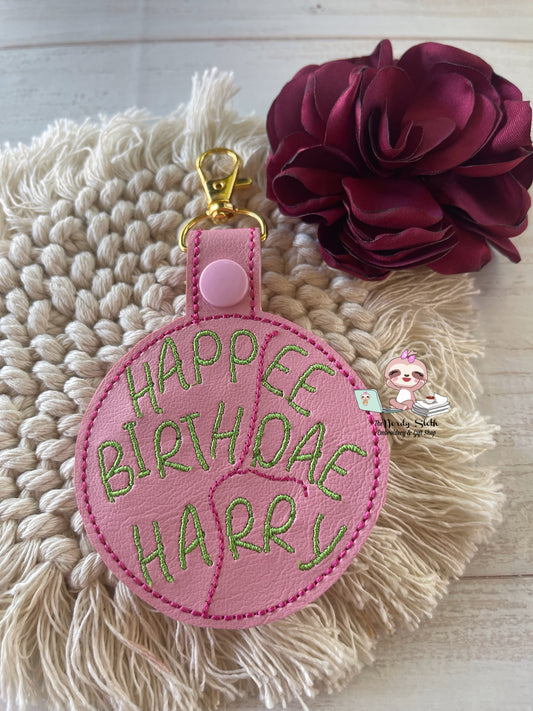 Happee Birthdae Cake Keychain