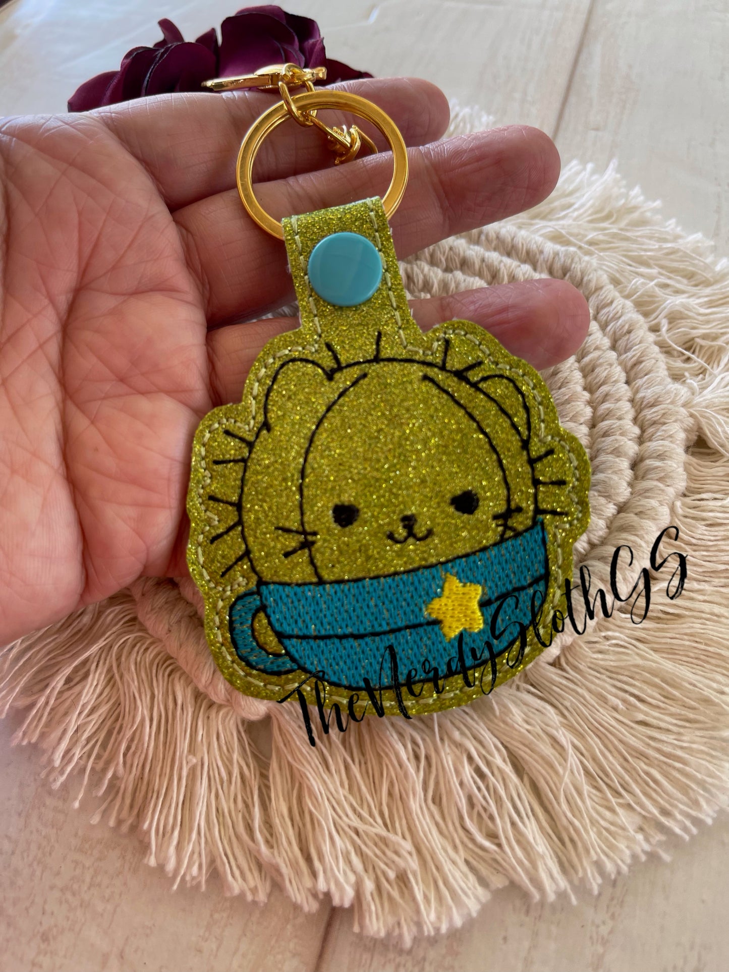 Cactus Kitty Keychain