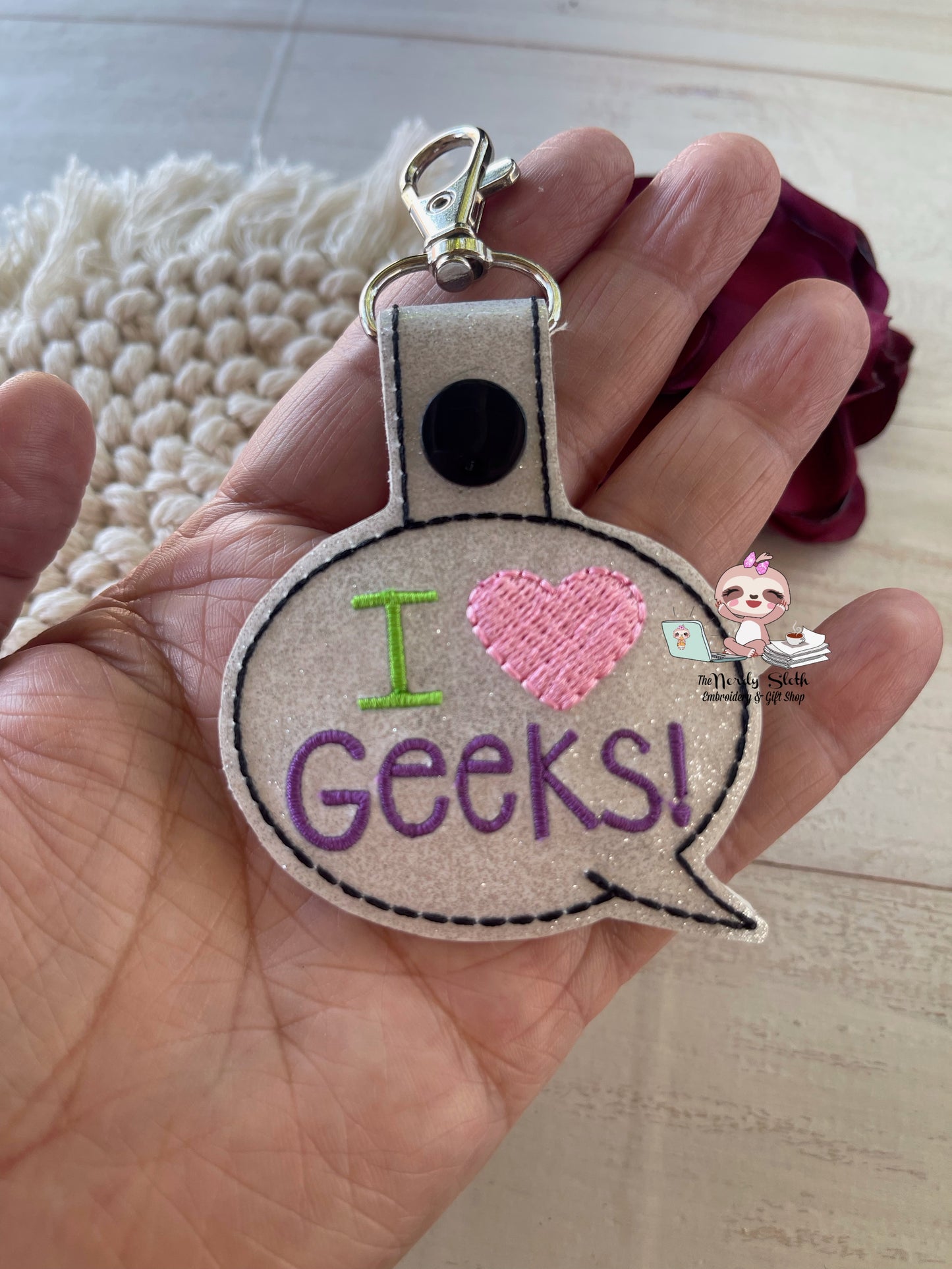 I Heart Geeks! Keychain