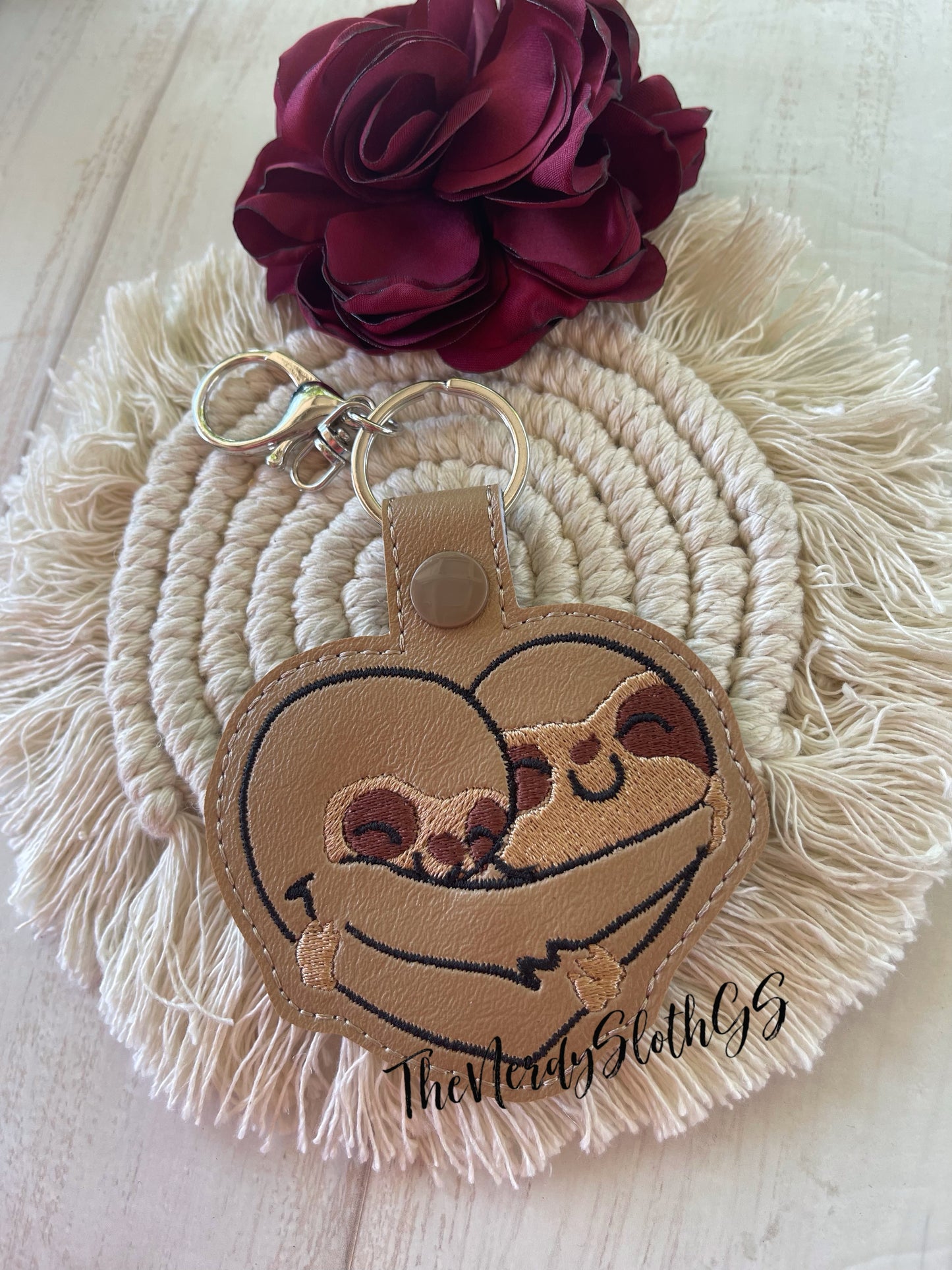 Sloth Love Keychain