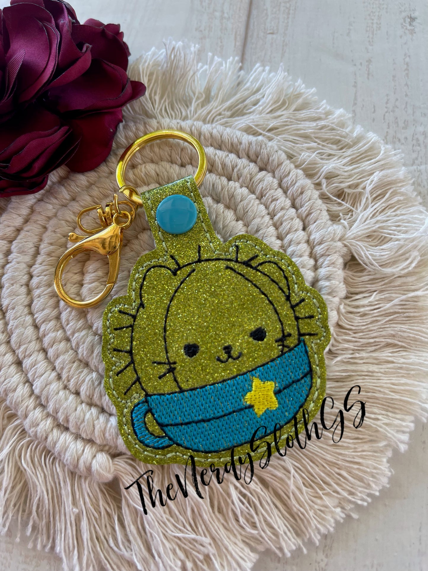 Cactus Kitty Keychain