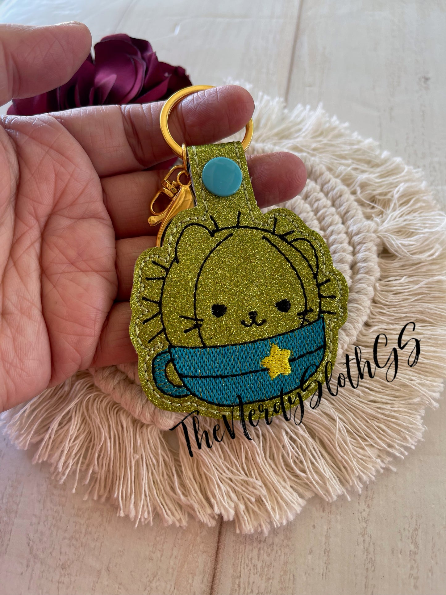 Cactus Kitty Keychain