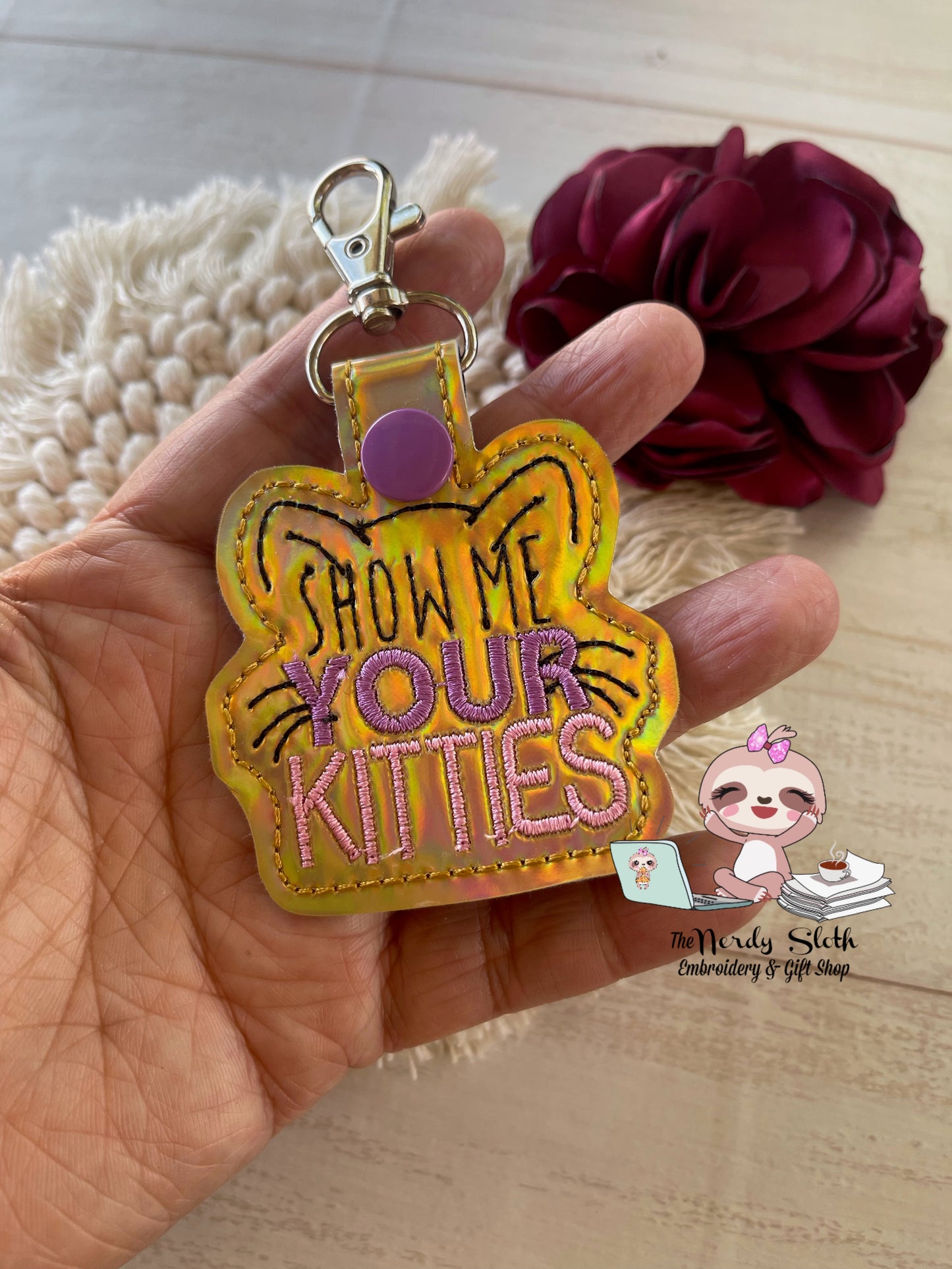 Show Me Your Kitties Keychain