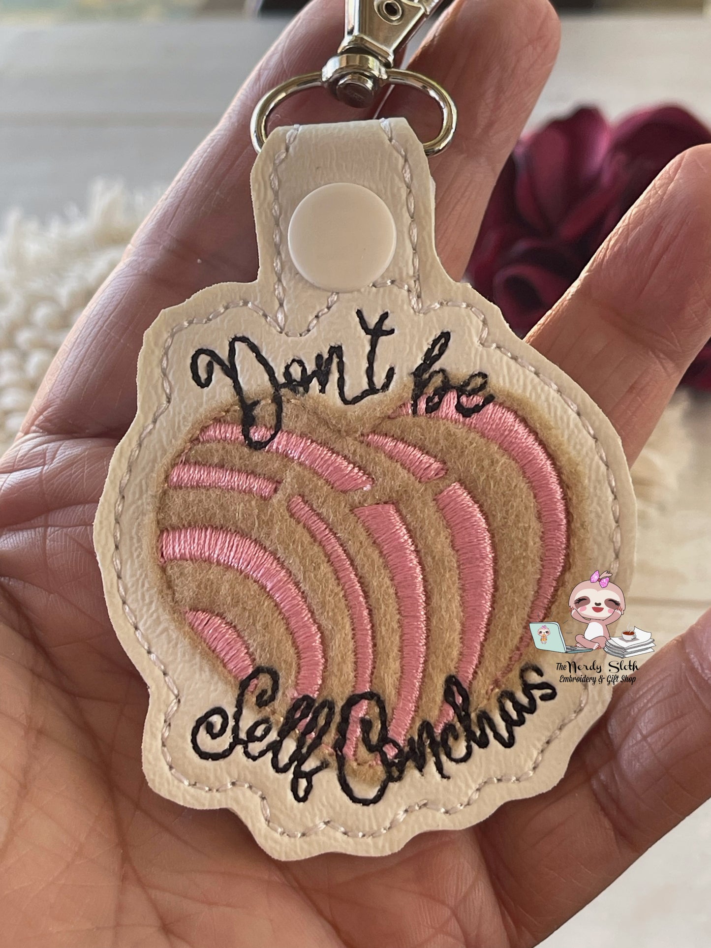 Don’t be Self Conchas Heart Keychain