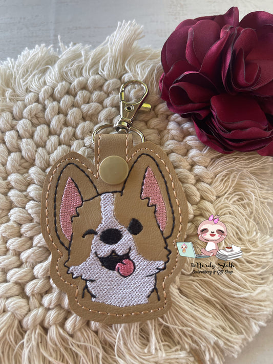 Corgi Face Keychain