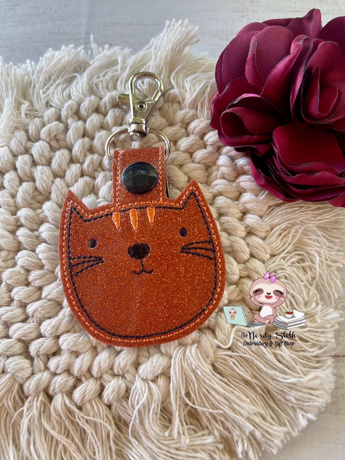 Cat Face Keychain