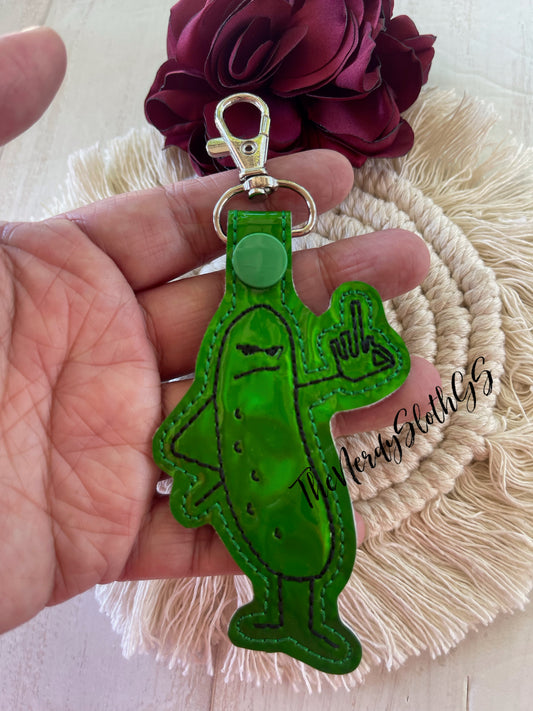 Flippin Pickle Keychain