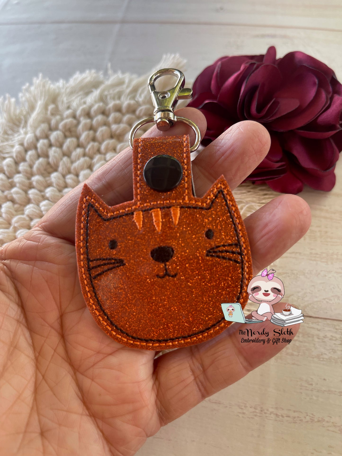 Cat Face Keychain