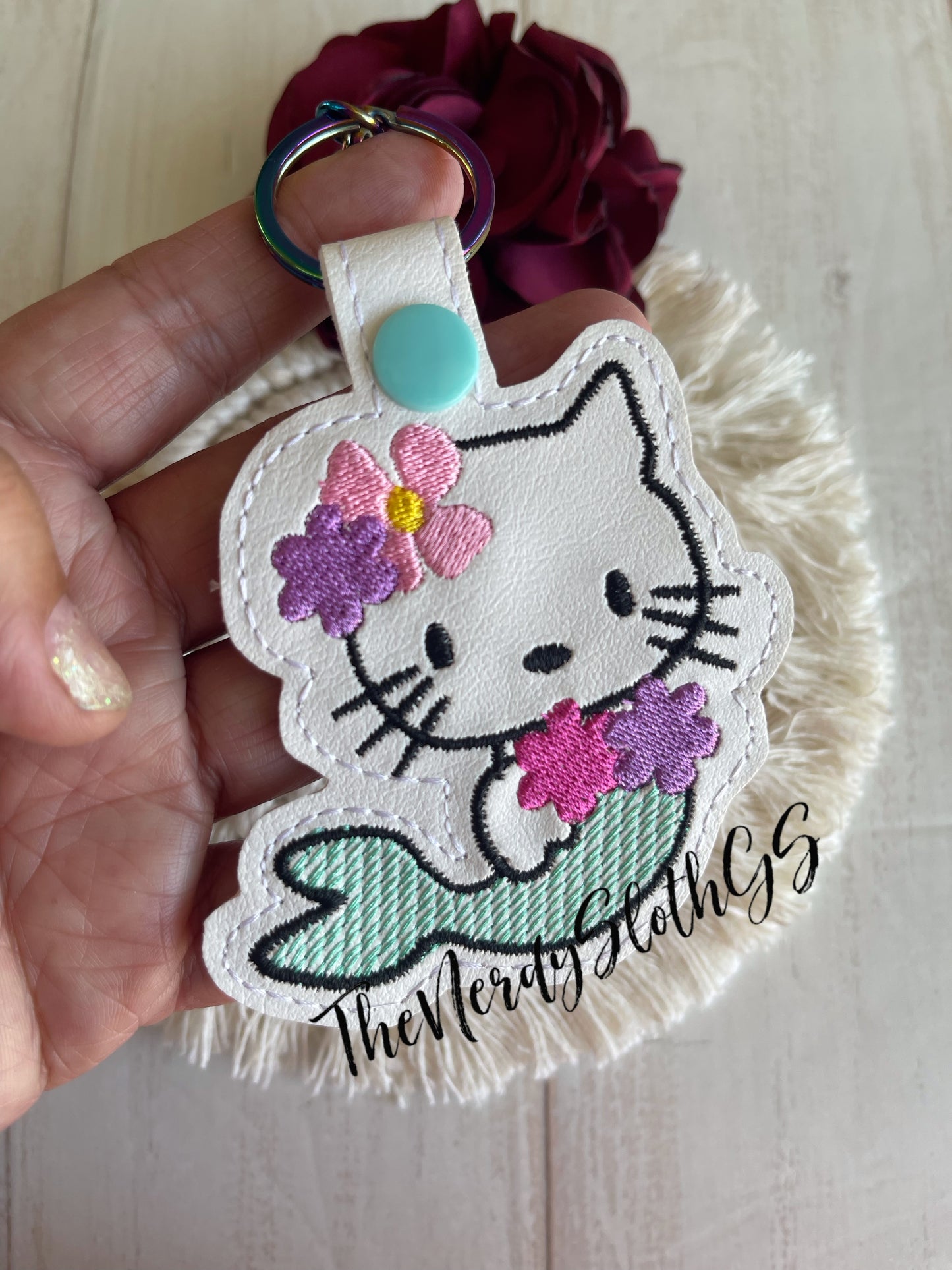 Mermaid Cat Keychain