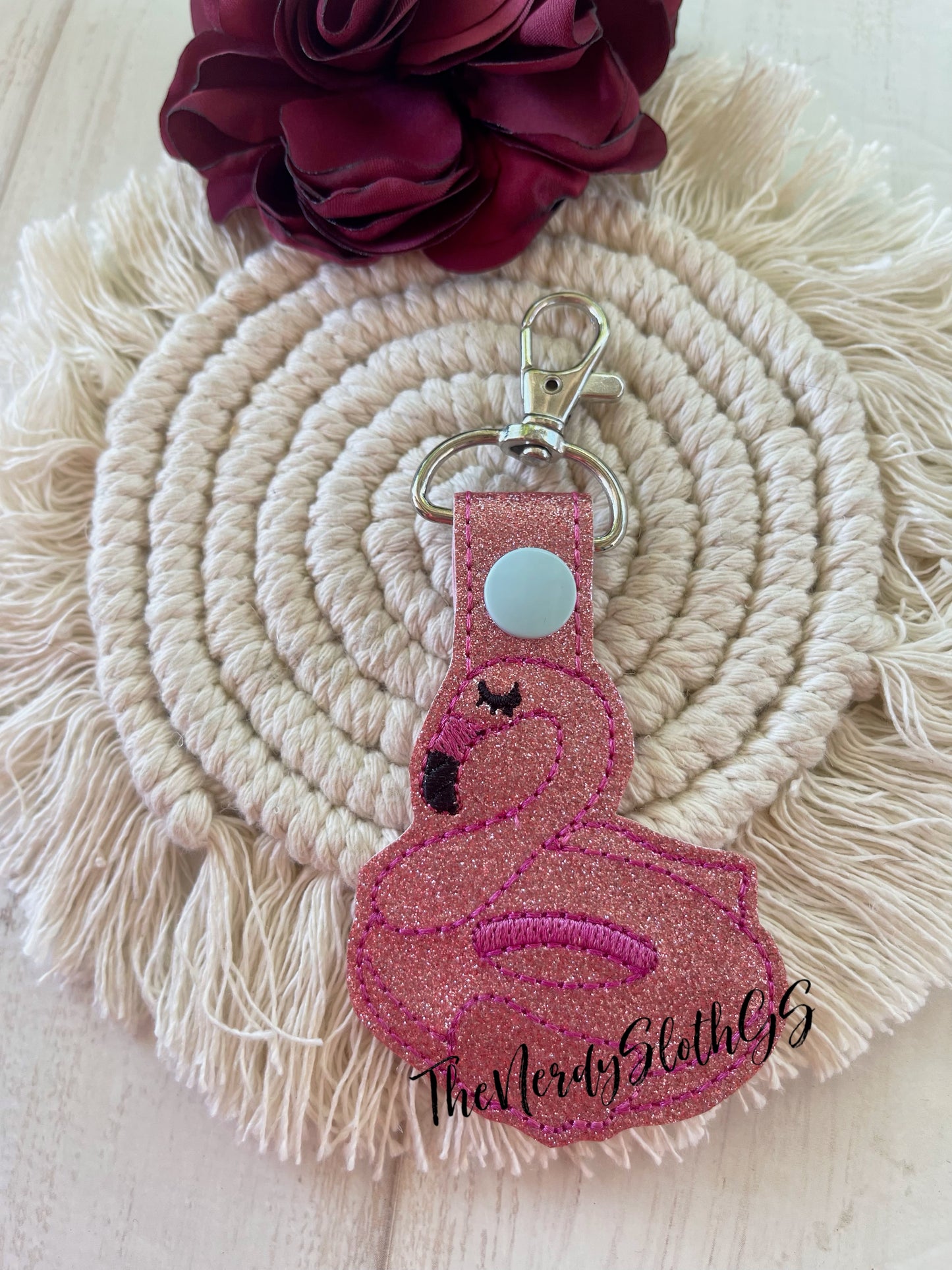 Flamingo Floatie Keychain