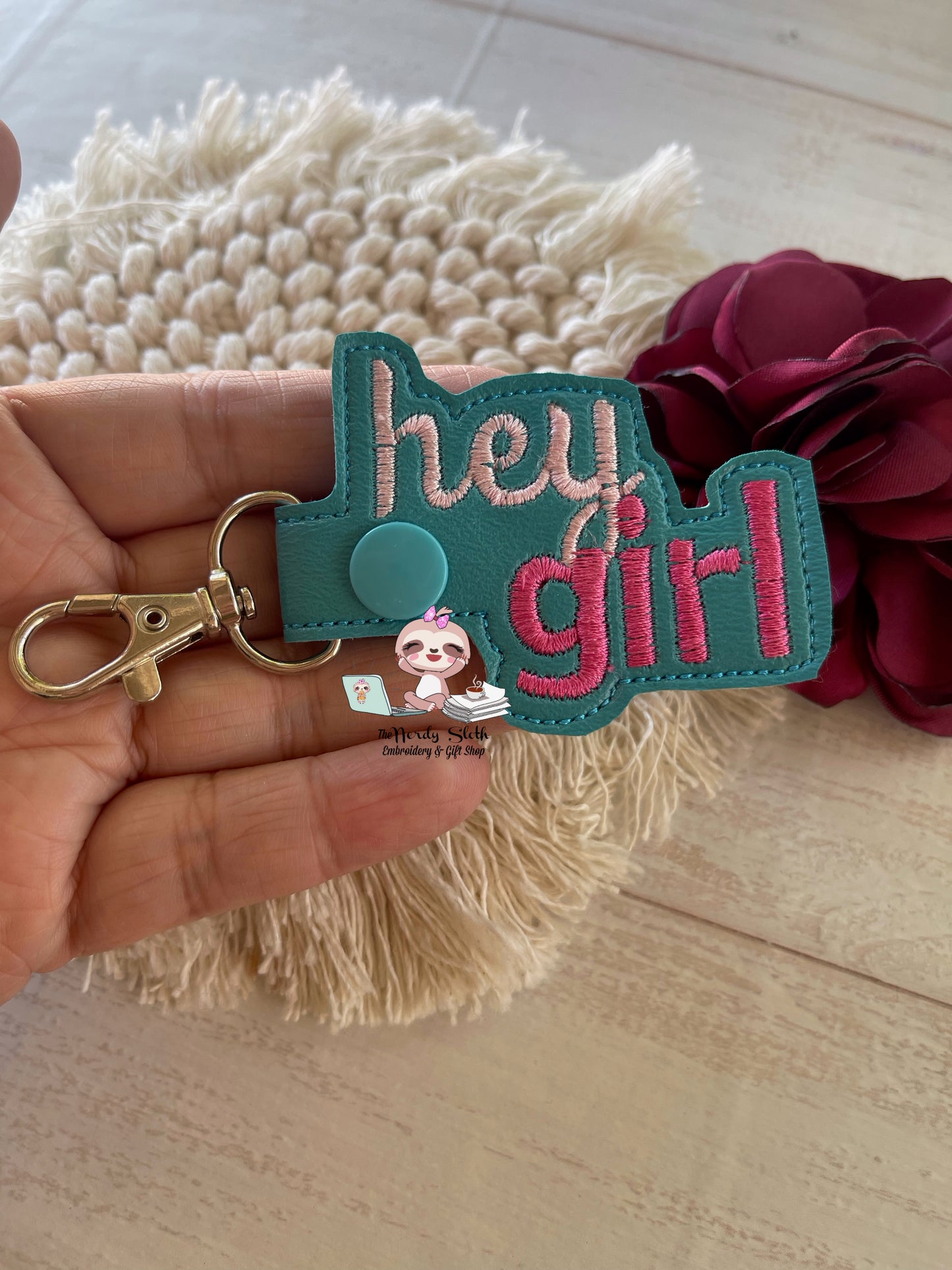 Hey girl Keychain