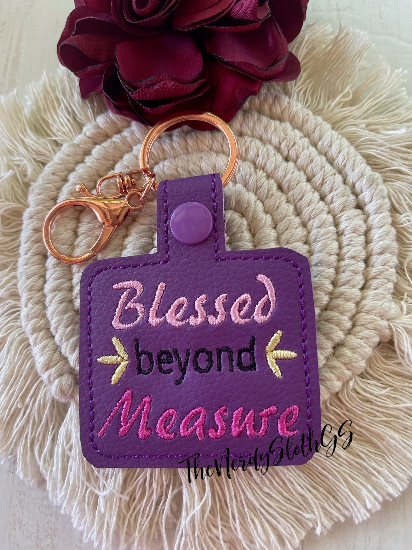 Blessed Beyond Measure Keychain