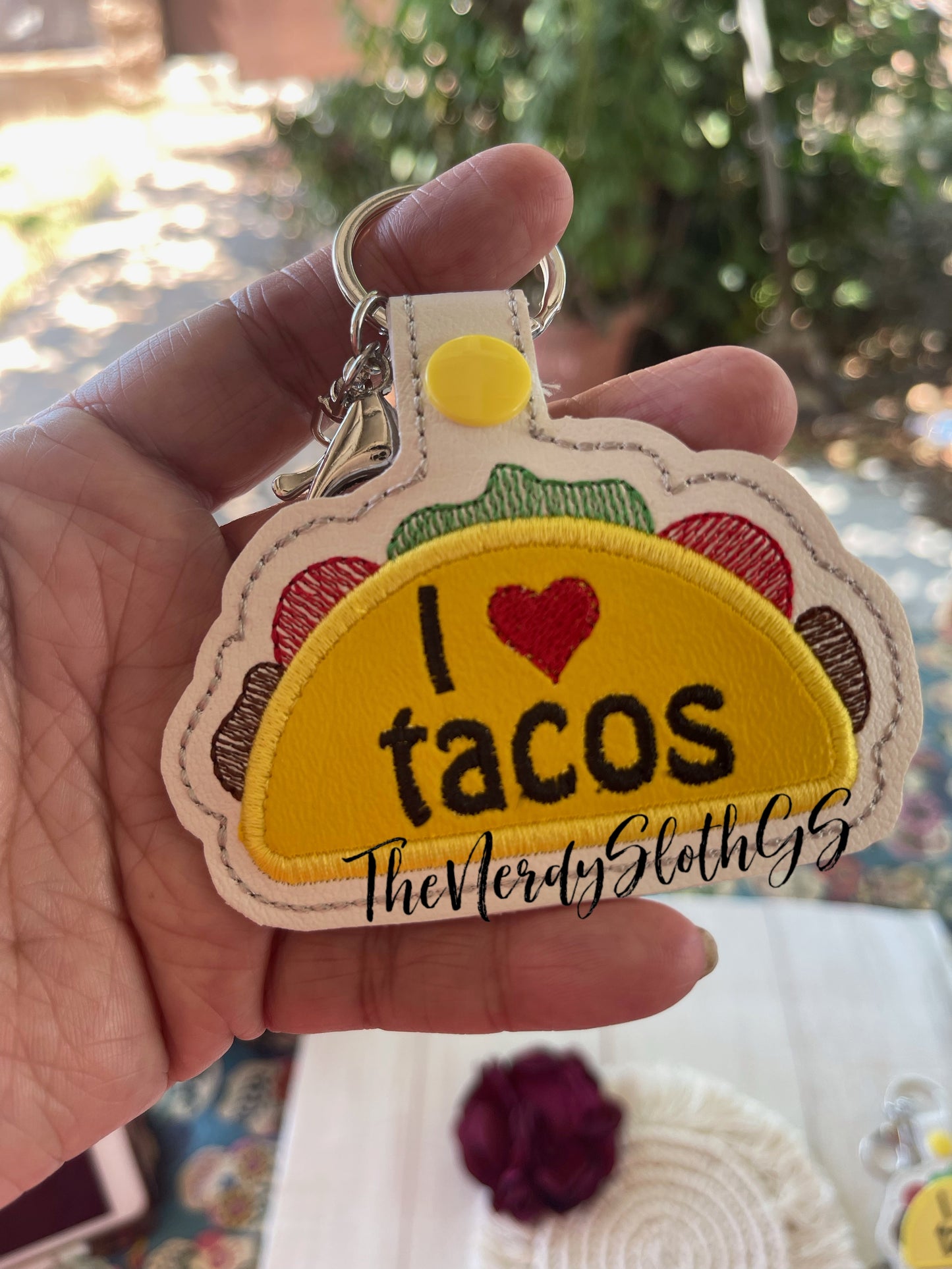 I Heart Tacos Keychain