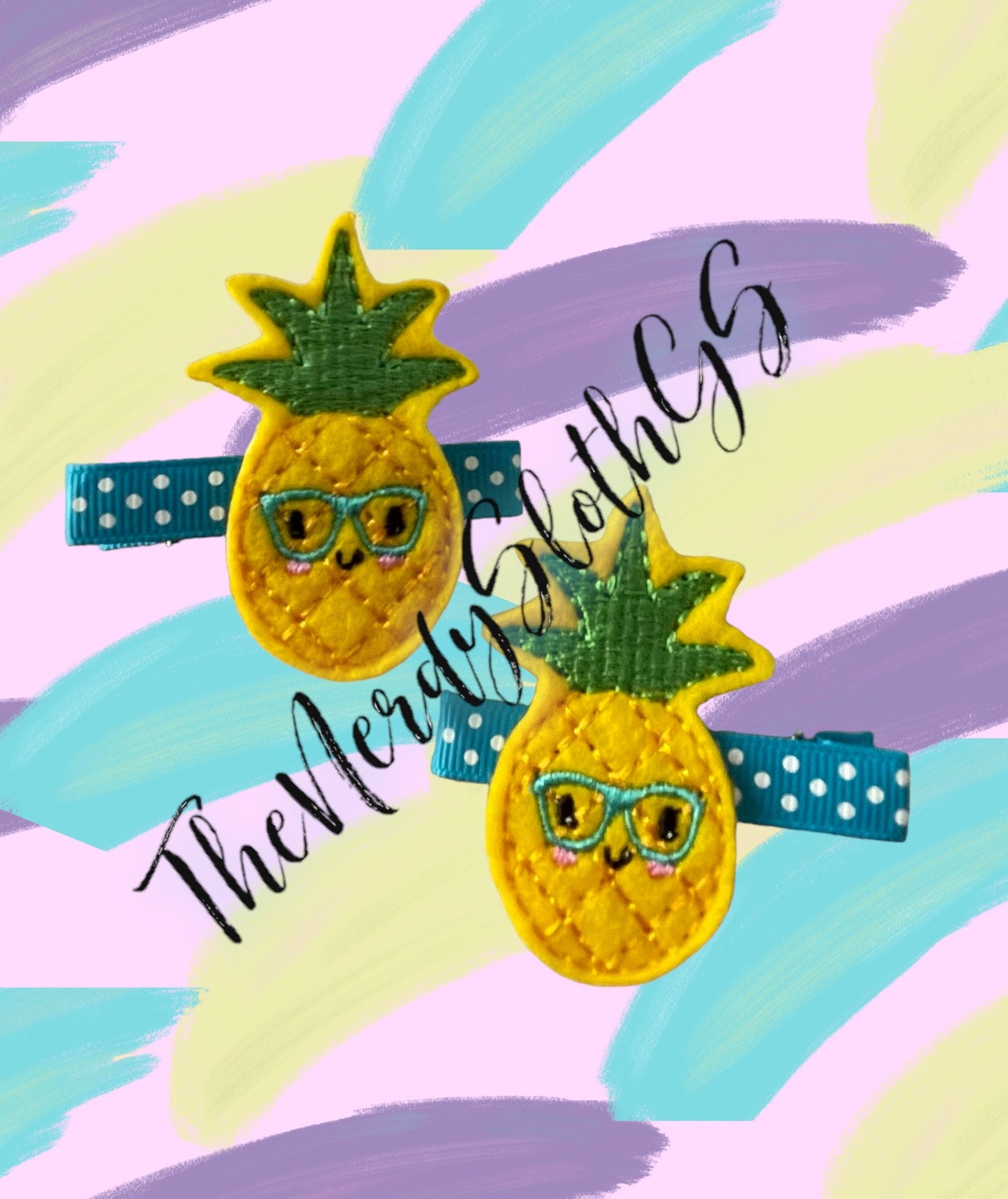 Nerdy Pineapple Hair Clipppies