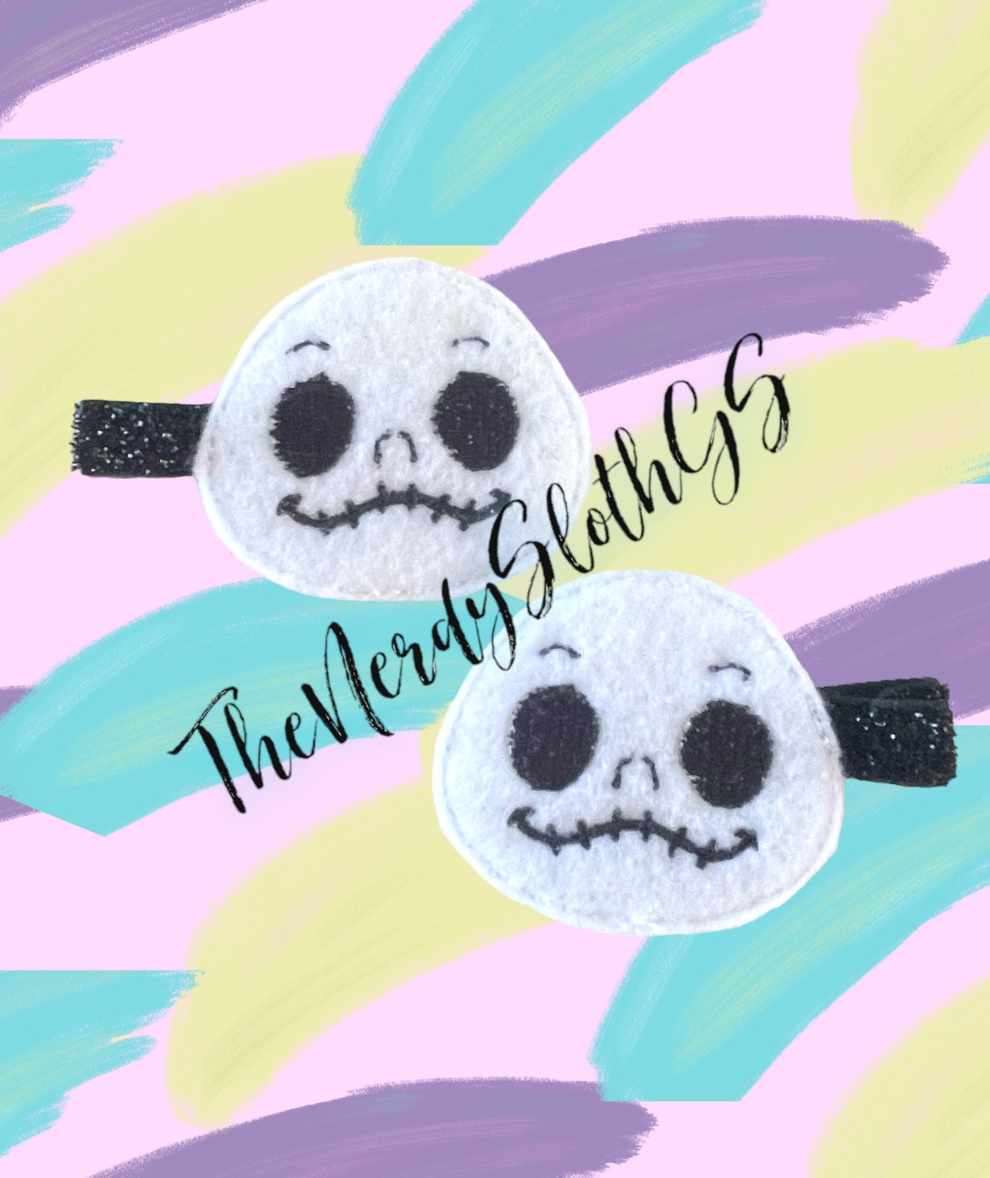 Skeleton Cutie Hair Clippies