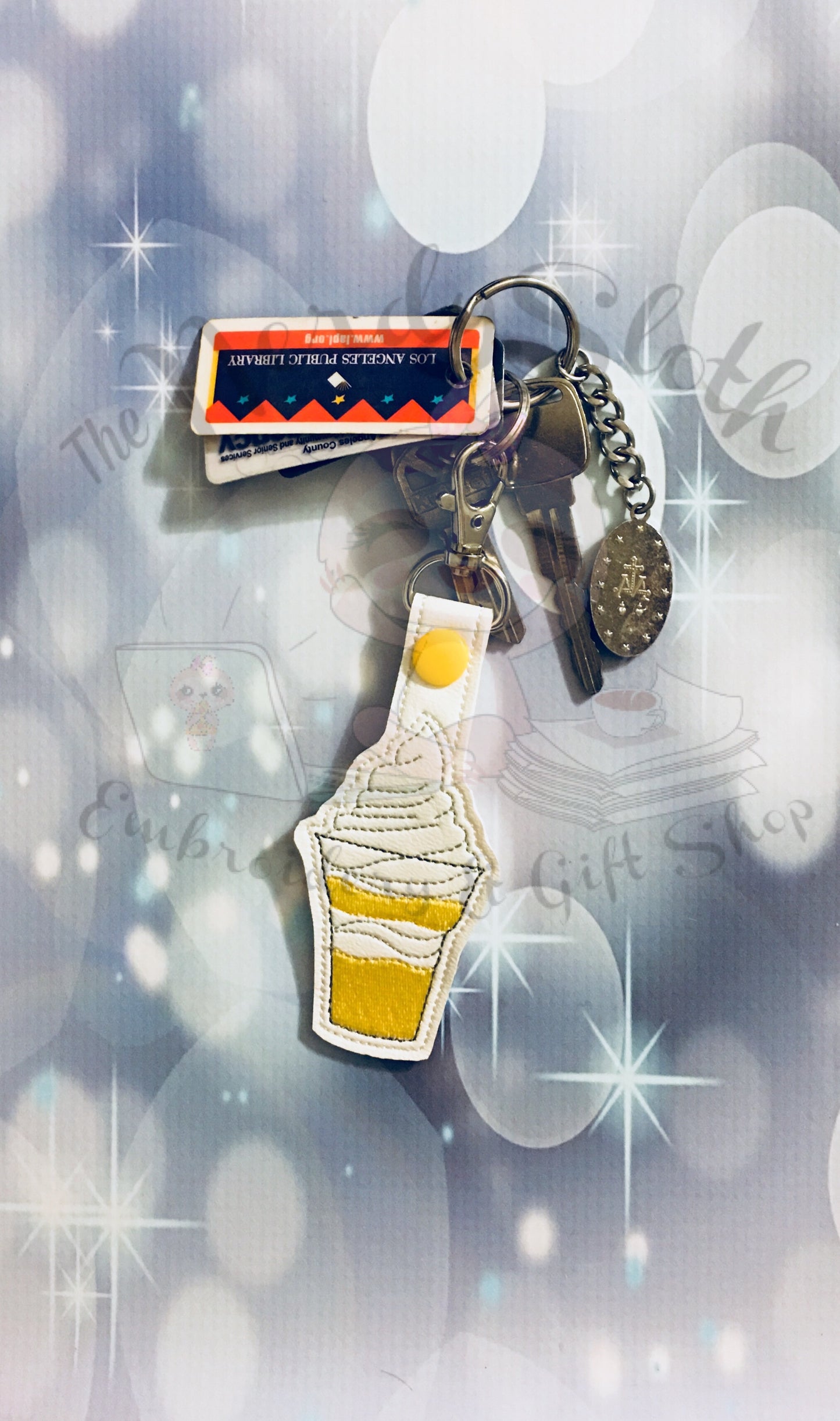 Pineapple Whip Cup Keychain | Key Fob