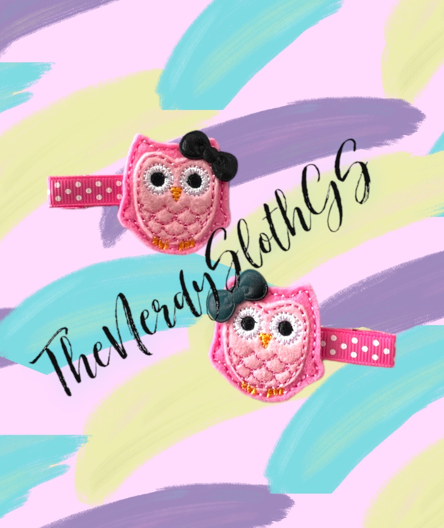 Owls Feltie Hair Clips, Clippies