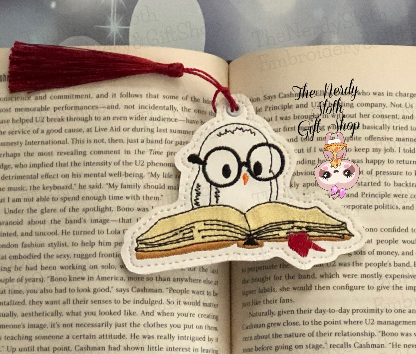 Owl Reading Book Mark