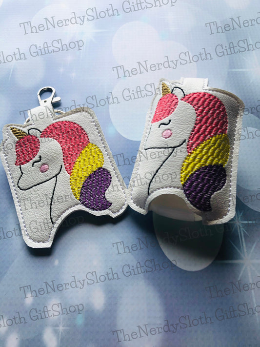 Unicorn Hand Sanitizer Holder, Hand Sanitizer Case, Travel size Sanitizer Holder