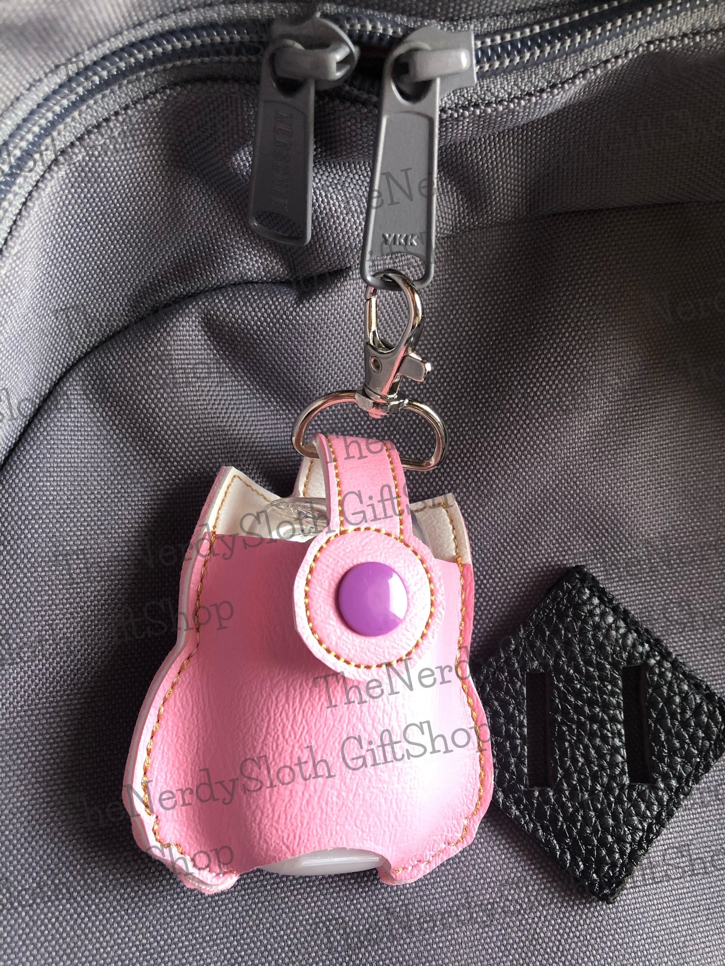 Pink Owl Hand Sanitizer Holder