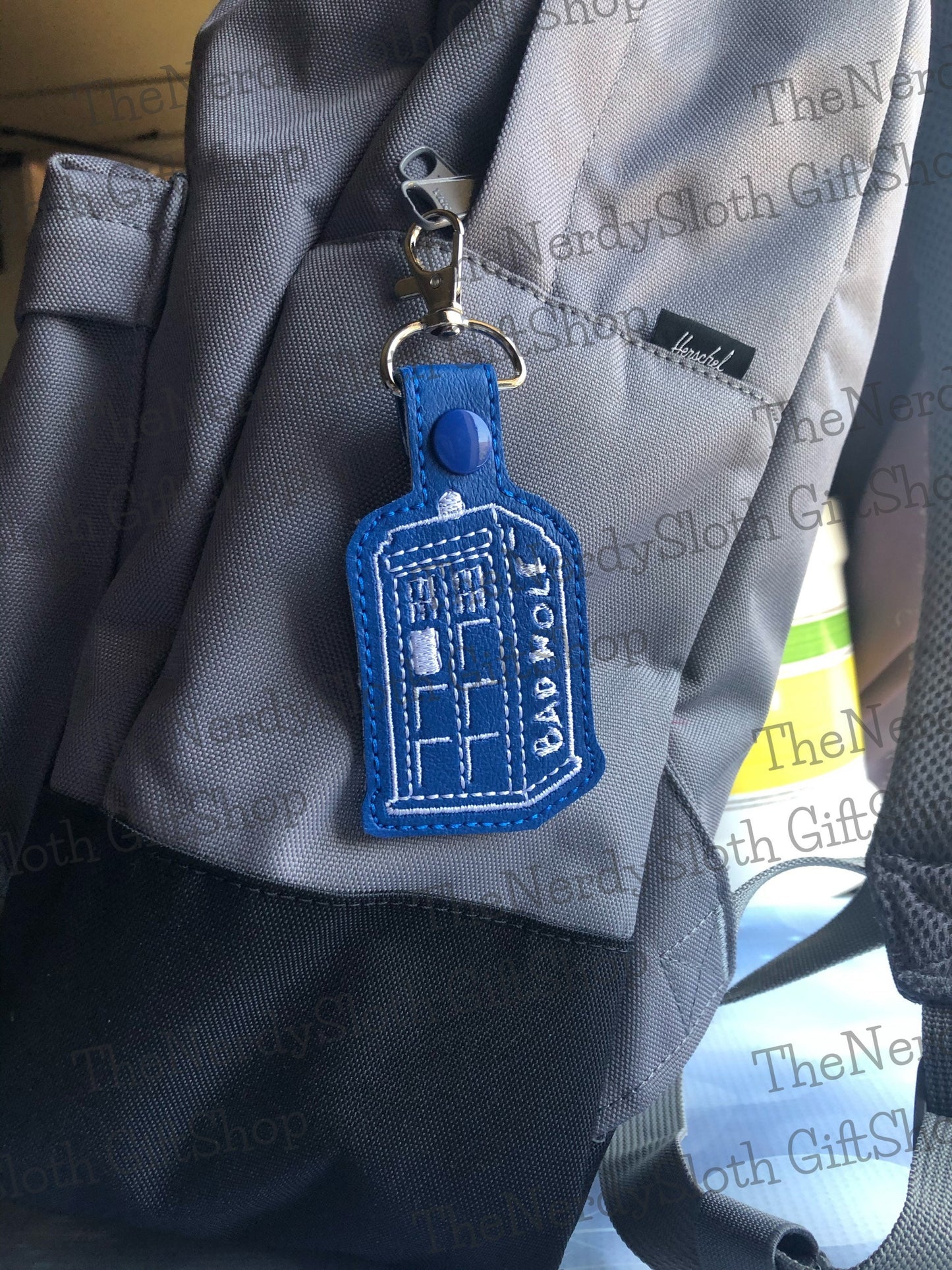 Phone Booth  Bad Wolf Keychain