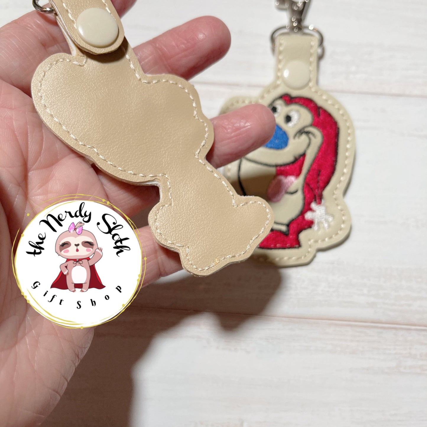 Cat and Chihuahua Cartoon friends Keychain