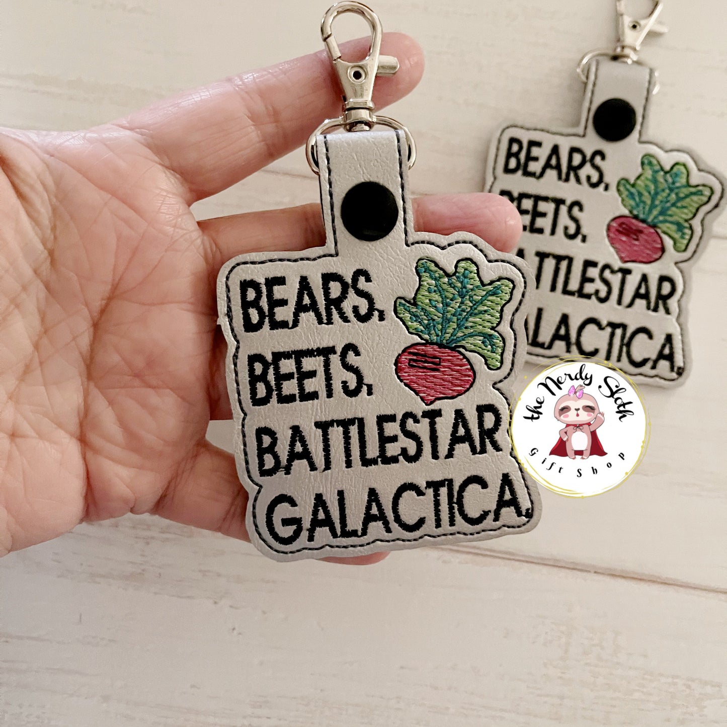 Bears Beets Battlestar Keychain