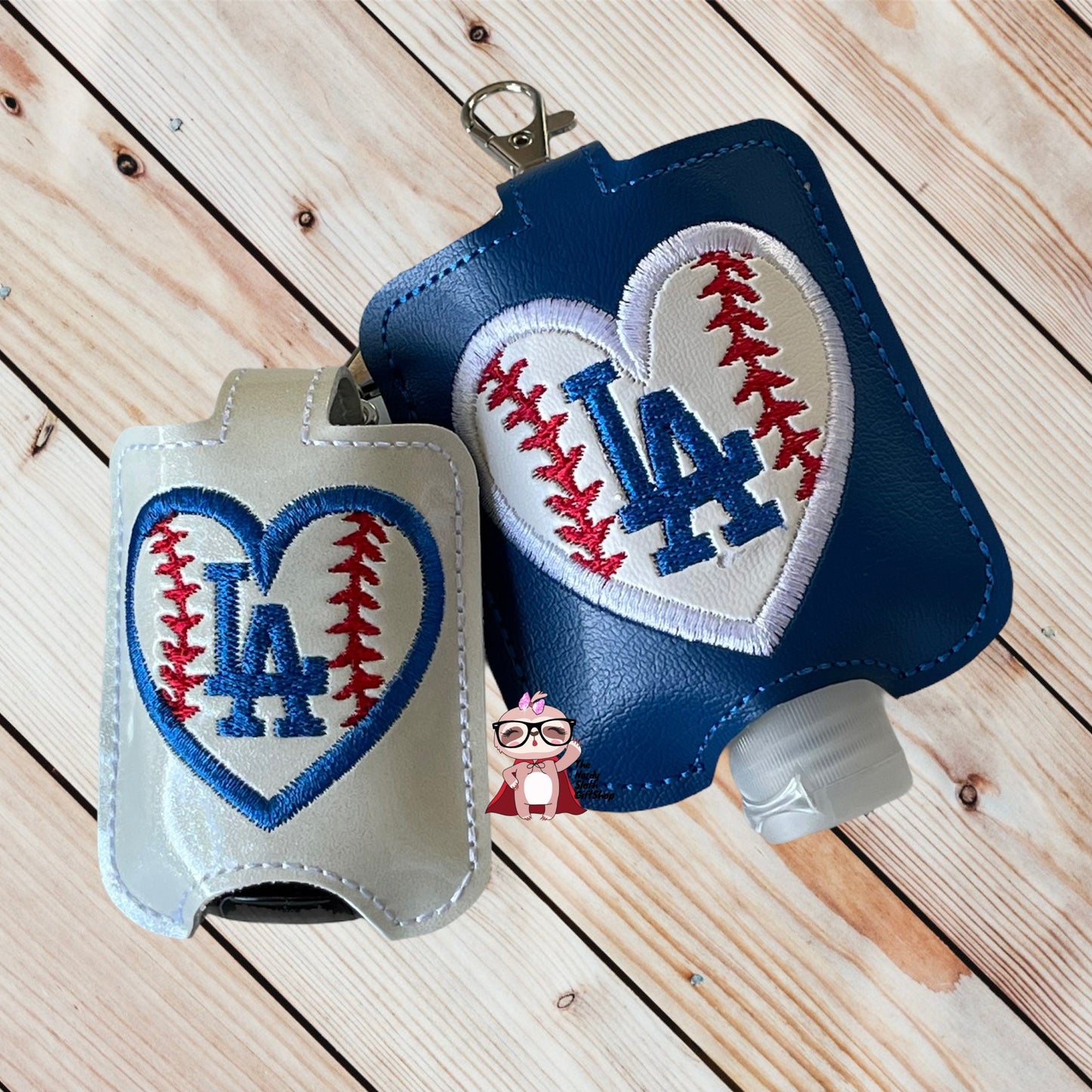 LA Baseball Sports Heart Hand Sanitizer Holder