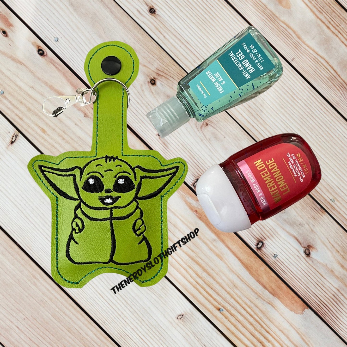 Green Baby Hand Sanitizer Holder