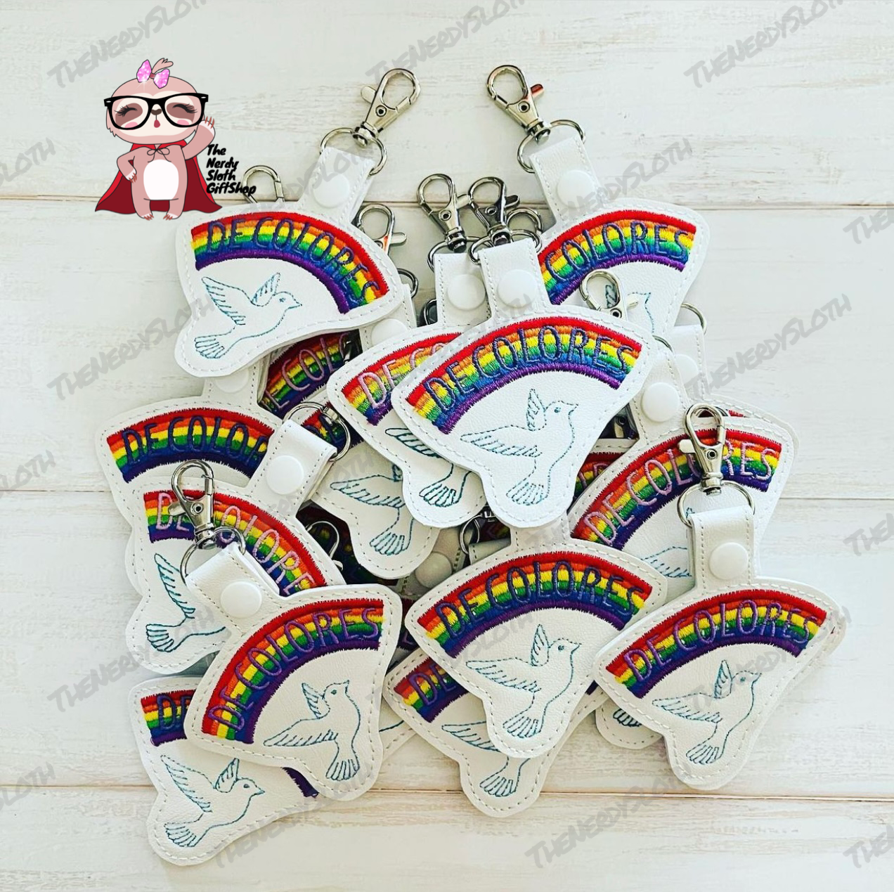 De Colores Dove Keychain