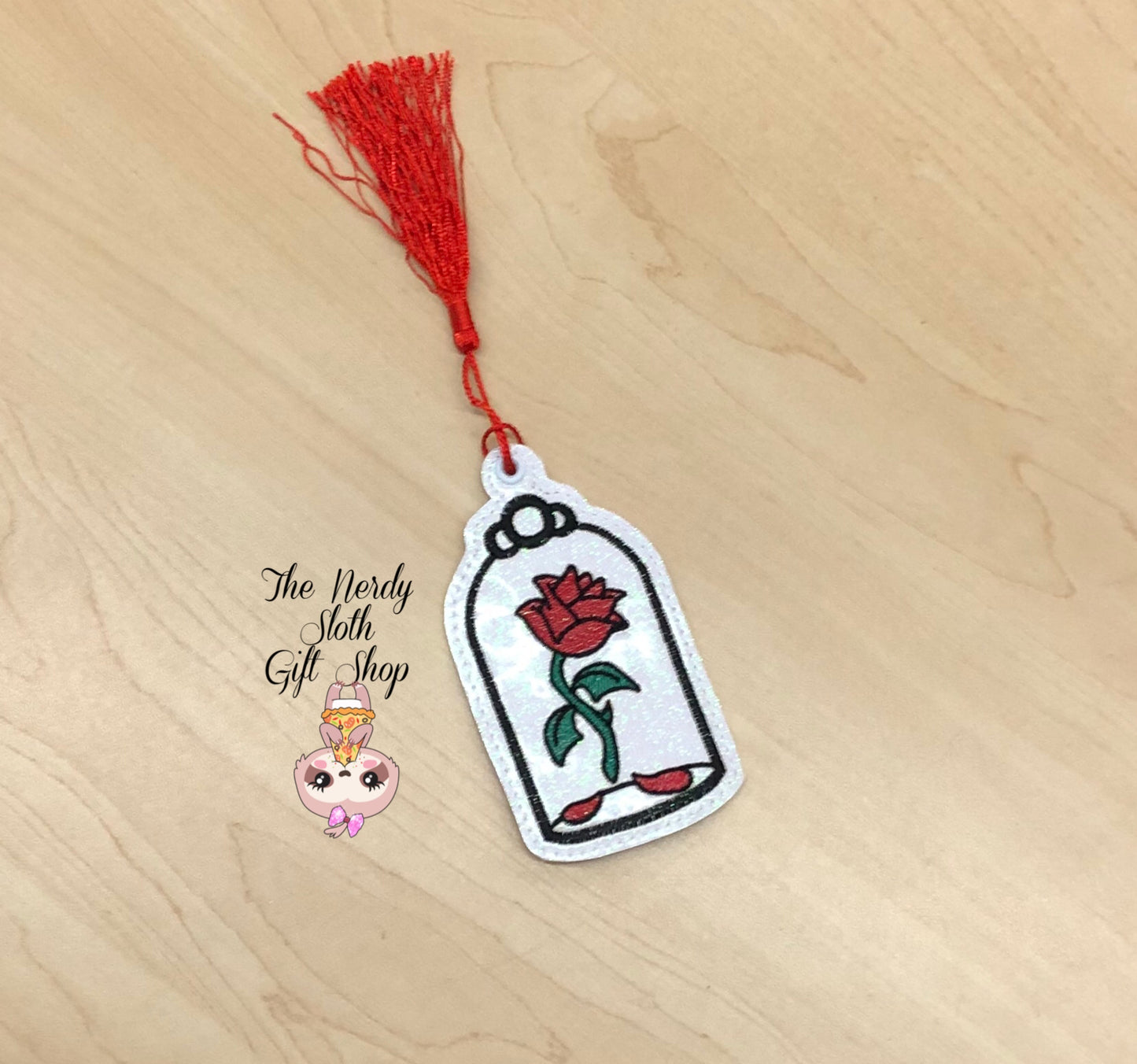 Enchanted Rose Embroidered Book Mark