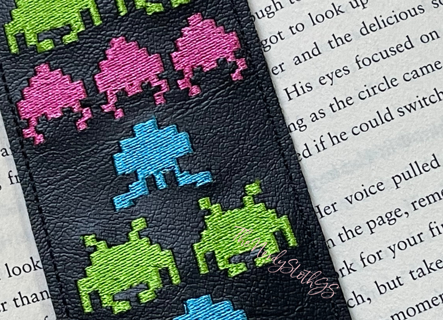 Space Invader Retro Game Book Mark